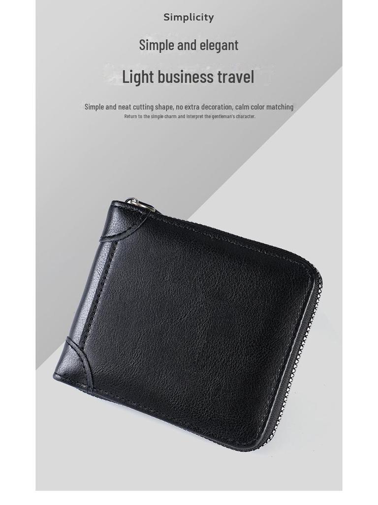 Men's Classic Multi-Function Short Wallet: Stylish European & American Design with Multi-Card Slots & Coin Purse