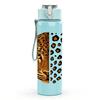1PC Half Leopard Half Tiger Face 750ml Color Plastic Sports Water Bottle Leakproof Flip Straw Lid Suitable for Sports Office Home Use