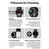 Rainbuvvy HK08 Android Smartwatch 1.43inch AMOLED Full Screen Touch 466x466 BT5.3 Bluetooth Call NFC IP68 GPS Heart Rate 530mAh Outdoor Sports Watch