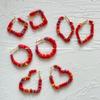 Colorful Red Woolen Hoop Earrings for Autumn and Winter - Large Bohemian Ethnic Retro Hong Kong Style Festive Accessory