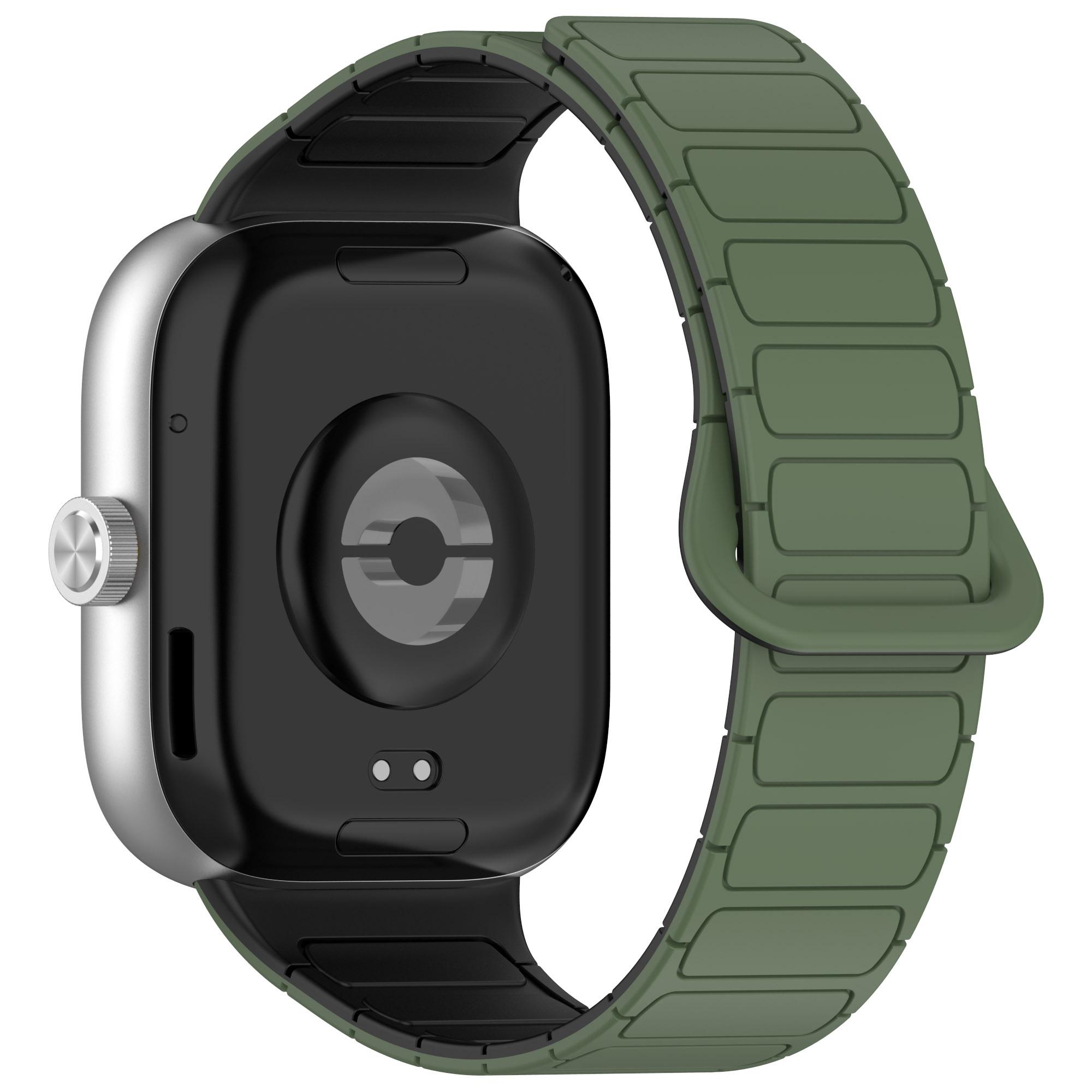 

For Xiaomi Redmi Watch 5 Replacement Silicone Watch Band Reverse Buckle Magnetic Wrist Strap D