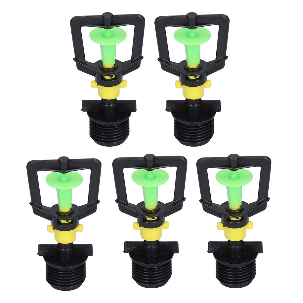 5PCS G1 2 Male Thread Rotating Sprinkler Nozzle Spray Head Misting Nozzle for Garden Irrigation