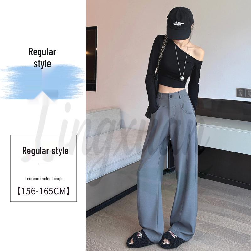 

2026 Spring/Autumn New Style High Waist Slim Fit Wide Leg Straight Floor-Length Banana Pants XL
