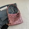 Sparkly Sequin Korean Style Shoulder Bag for Women, Fashion Trendy Underarm Purse, Chic Tote Bag for Daily Outing