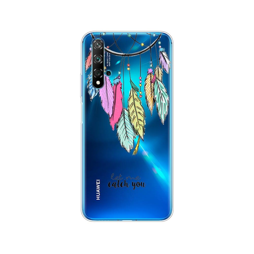 Dla Huawei Nova 5T Case miękka TPU tylna silikonowa obudowa telefonu dla Nova5T 5 T YAL-L21 6.26 ''fundas coque zderzak