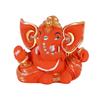 Orange Ganesha Idol for Car Dashboard , Ganpati Bappa Murti Mini Statue, for Home Car Decor (7×4×5.5 Cm)