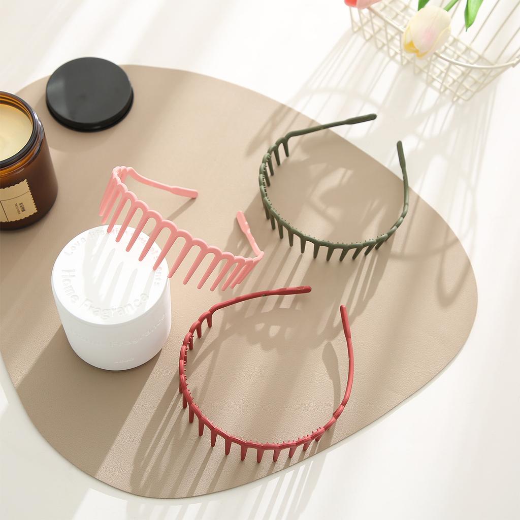 Teeth Headbands for Girls Women Plastic Hair Comb Headbands Wave shape Elastic Headbands for Thick Hair