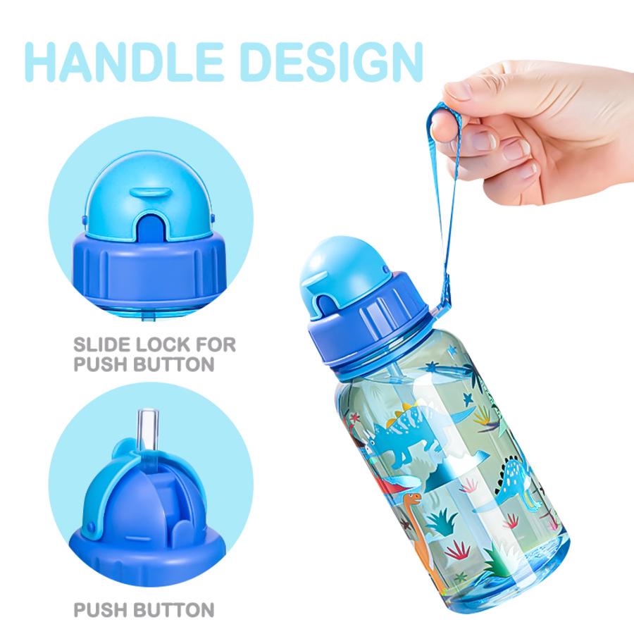 2025 Auslaufsicherer Kinder-Wasserbecher mit Cartoon-Design: Tragbar für die Schule