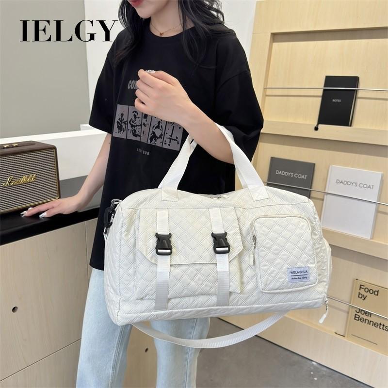 Ielgy Travel Bag Large-Capacity Multifunctional One-Shoulder Sports Gym Bag Simple Portable Messenger Bag