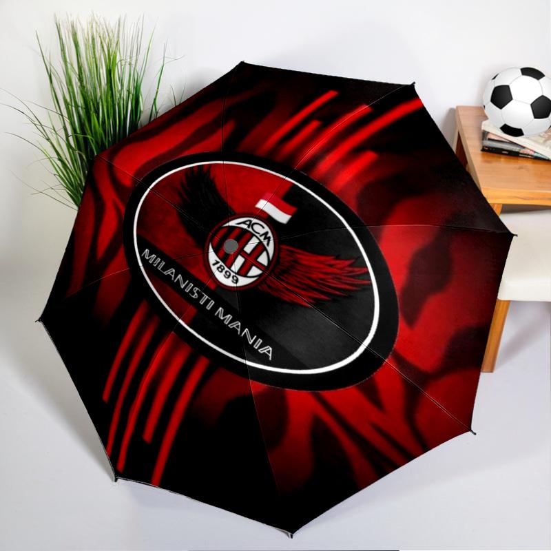 Ac Football Club Umbrella Folding umbrella, automatic umbrella 8-Frame for Travel, camping Use Gift for Halloween Christmas