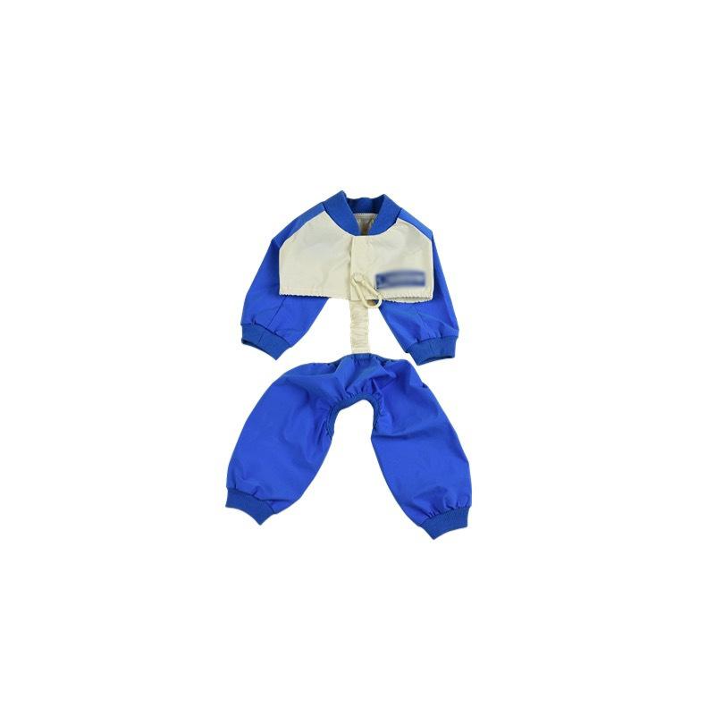 

Dog dust pants walking pants spring and summer anti-dirty light four-legged trouser leg cover small dog spring and summer clothes XXL back 42 about 14-8.5 kg синий