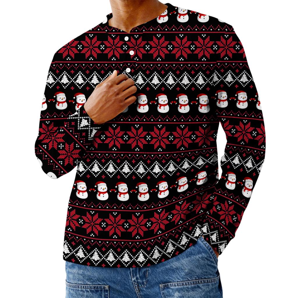 Men's Casual Oversized Button-Down Shirt With Long Sleeves