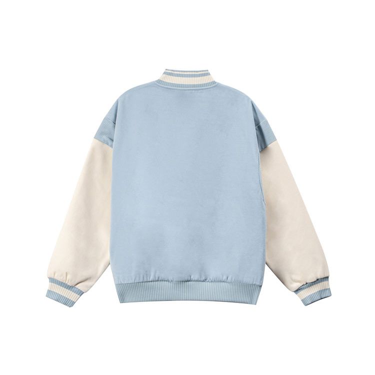 Anta Lifestyle Series Letter Embroidery Color Block Loose Casual Baseball Jacket Women Jackets Crab-Shell-Green 162348705-1