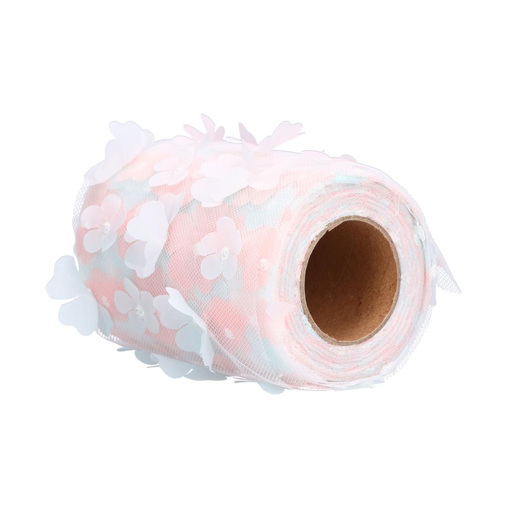 Flowers Tulle Rolls 10cm 10yd Premium Polyester Flexible Wide Application Exquisite Sparkling Tulle Rolls