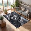 Tappeto in Velluto di Cristallo con Stampa di Calcio del Newcastle United, Comodo Assorbente d'Acqua Antiscivolo Tappeto per Pavimento Interno