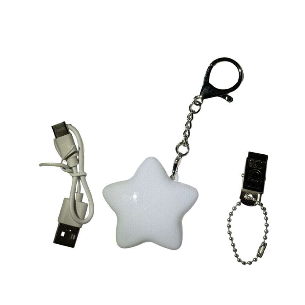 Automatic Motion Activation Heart-Shaped LED Light Touch Control TypeC Charging Handbag Light Portable Mini Keychain Light