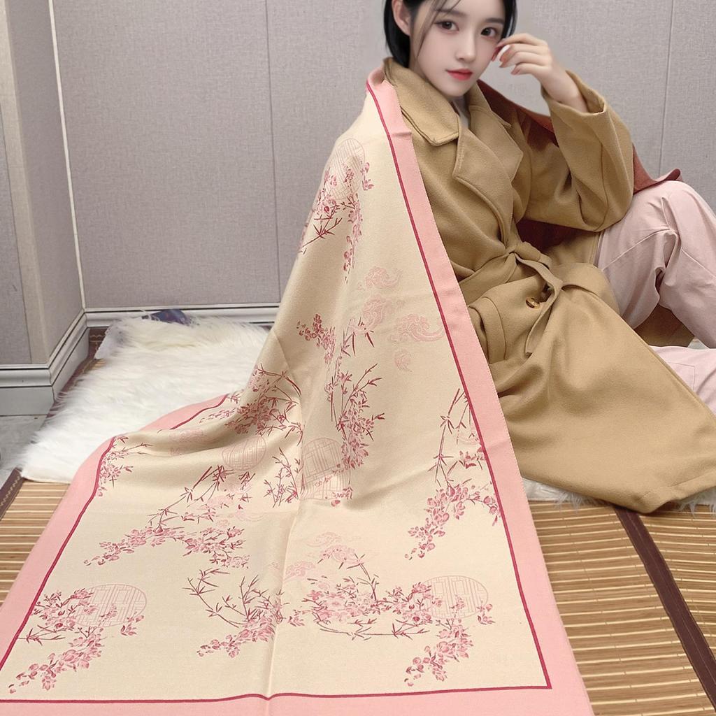 Liu Yifei Langer Schal Damen Winter Halswärmer - Hochwertiger Kaschmir-Imitat Strickschal