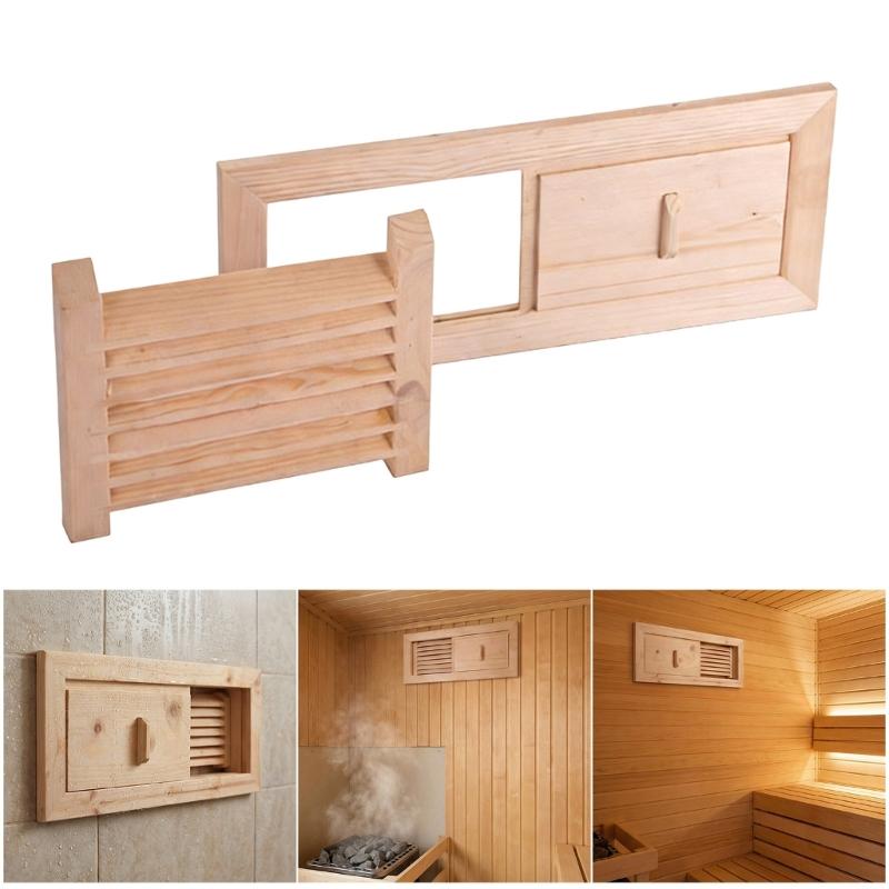 Griglia per Aerazione Sauna in Legno Finestra a Persiana per Stanza Sauna Pannello di Ventilazione Griglie di Fornitura Attrezzatura