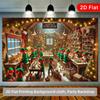2D Santa Claus, Party Background Fabric, Multi Scene Application, Living Room Wall Art Banner, Suitable for Families