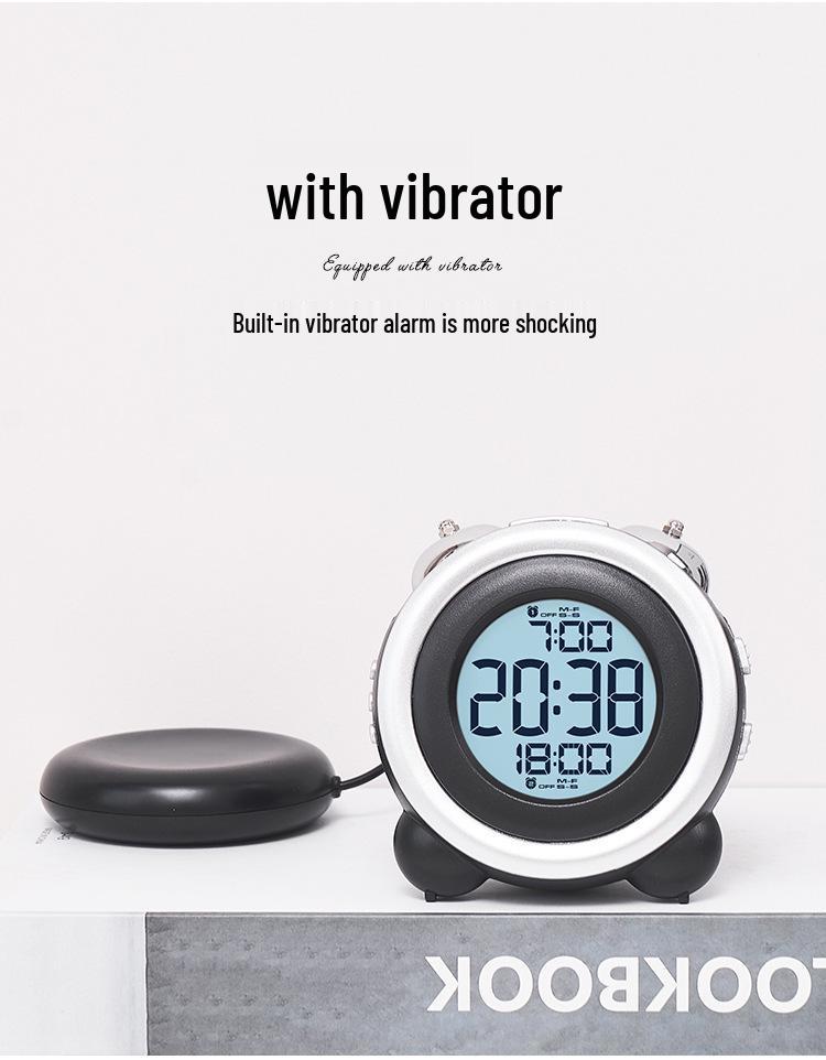 Multifunctional Loud Ringtone Alarm Clock with Vibration for Bedside - Model GH1101.