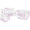 3 Piece Sofa Set with Cushions Brown Fabric