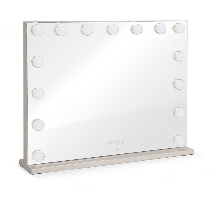 Miroir de maquillage Hollywood - LIVOO - DOS225G - 15 LED - Grand format - Intensité réglable