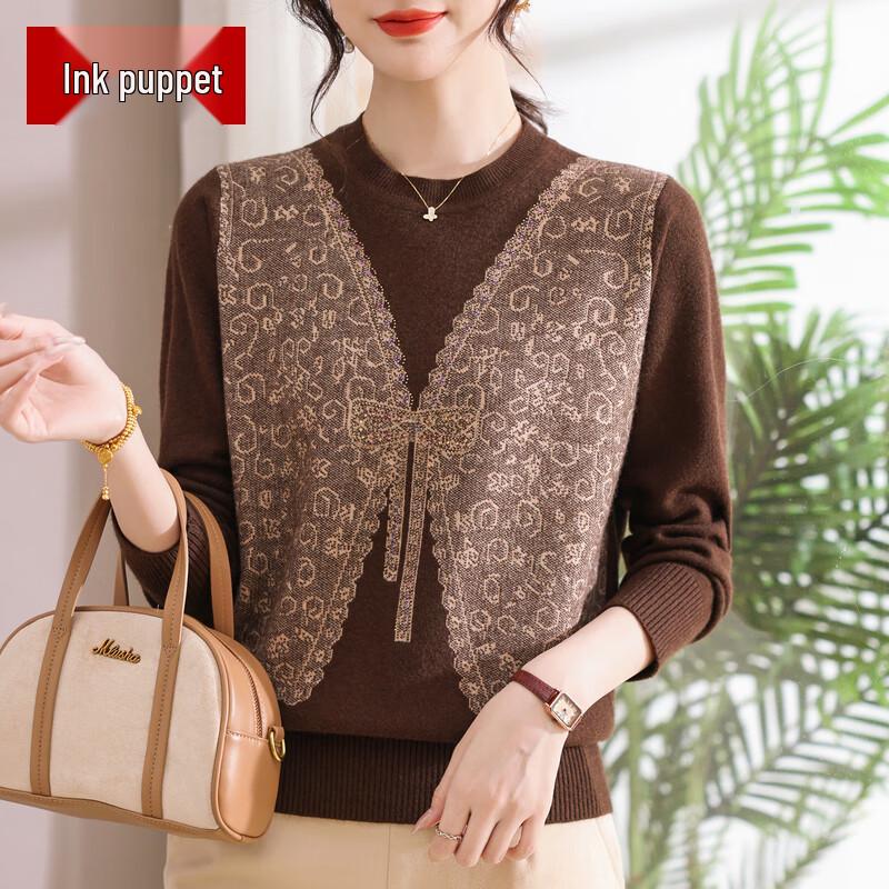 

Women s Plus Size Round Neck Pure Wool Pullover Sweater XL