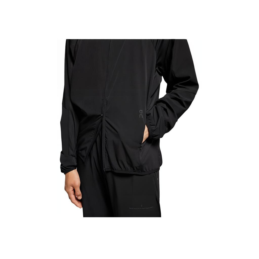 On Solid Color Stand Collar Zipper Lg Sleeve Jacket Men jackets Black 1UE10070553