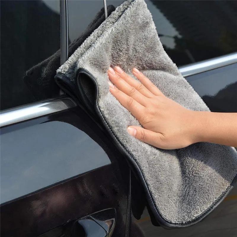 35cmX75cm High-end Microfiber Auto Wash Towel Car Cleaning Drying Cloth Hemming Car Care Cloth Detailing Car Wash Towel
