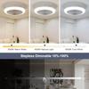 Silent Ceiling Fan Light with Integrated Remote for Bedroom or Living Room