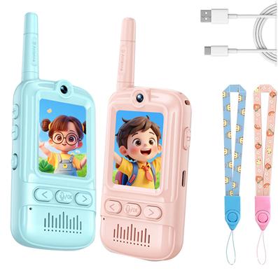 2PK New Generation Kids Video Walkie Talkie with Fun Features Long Endurance Outdoor Communication Children's Toy Gifts for Kids