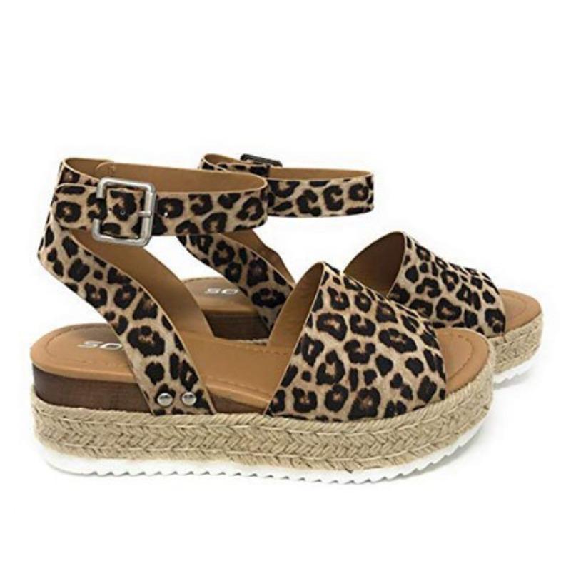 Thick-soled Sandals Sponge Thick-soled Buckle Wedge Heel Beach Sandals Women's Casual Shoes