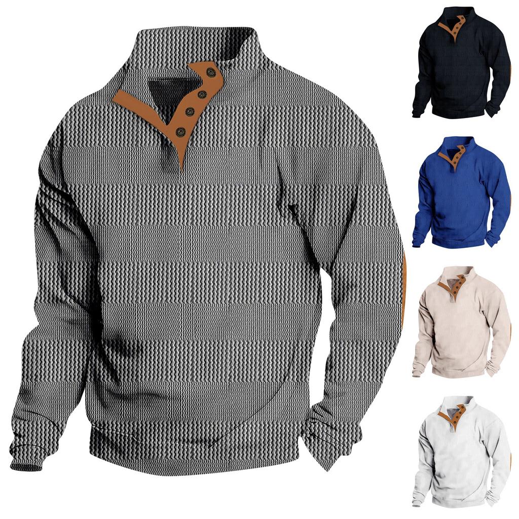 Spring And Men's Standing Collar Sweatshirt Is Outdoor Casual Sweaters Tops