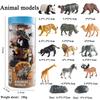 Oenux Miniature Animals Set Wild Sealife Farm Dinosaur Brinquedo Figurine Model Action Figures Zoo Cute Education Kids Toy Gift