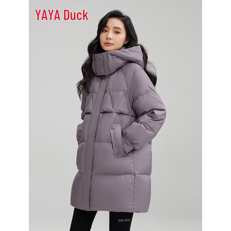 

YAYA Women s Loose Fit Hooded Down Jacket M