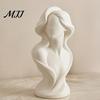 Sculptural Decor for Dressing Table 3D Printed Minimalist Woman Statue, Abstract Faceless High-end Decorative Bust Entryway Ornament, Desktop