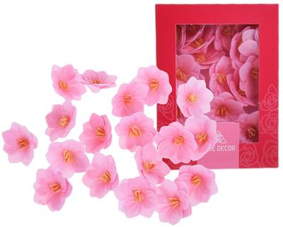 Pink Wafer Hydrangea 18pcs Flower for Decorating Cakes and Pastries