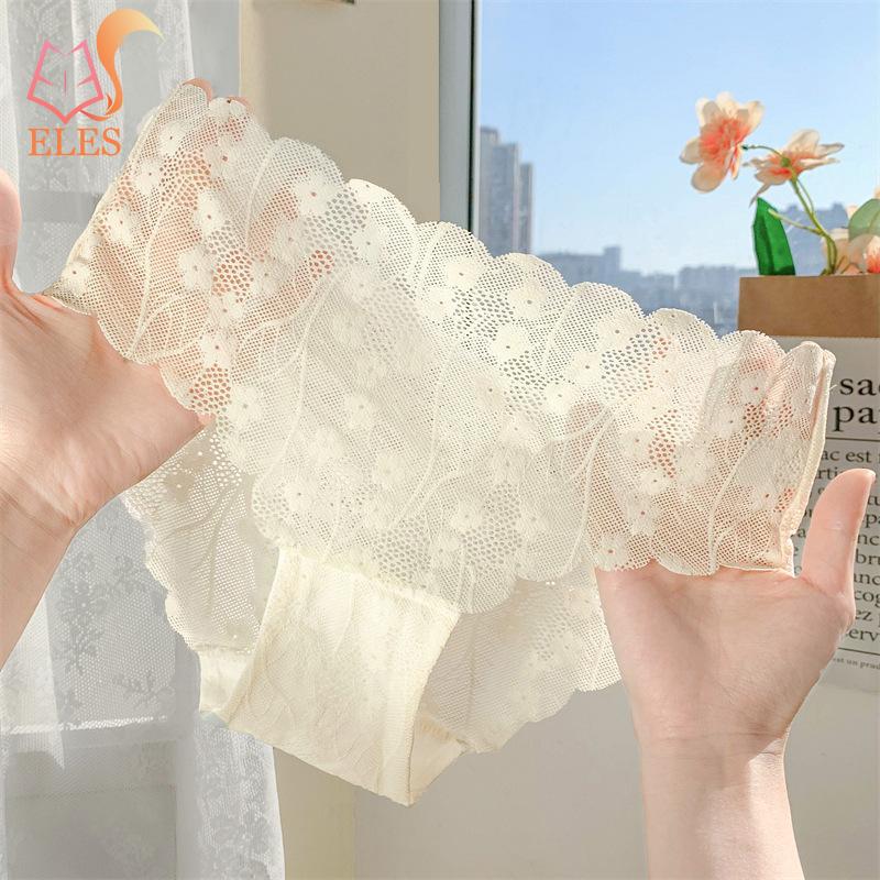 

Романтическое французское кружевное нижнее белье Волна Сексуальные бесшовные трусики для женщин Удобные, приятные к коже, дышащие, с низкой посадкой, женские трусы, нижнее белье M белый