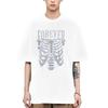 Hip Hop Men T-shirt Skeleton Frame Street Short Sleeve Black T Shirt High Quality Loose Breathable Short Sleeve New Fashion Tops