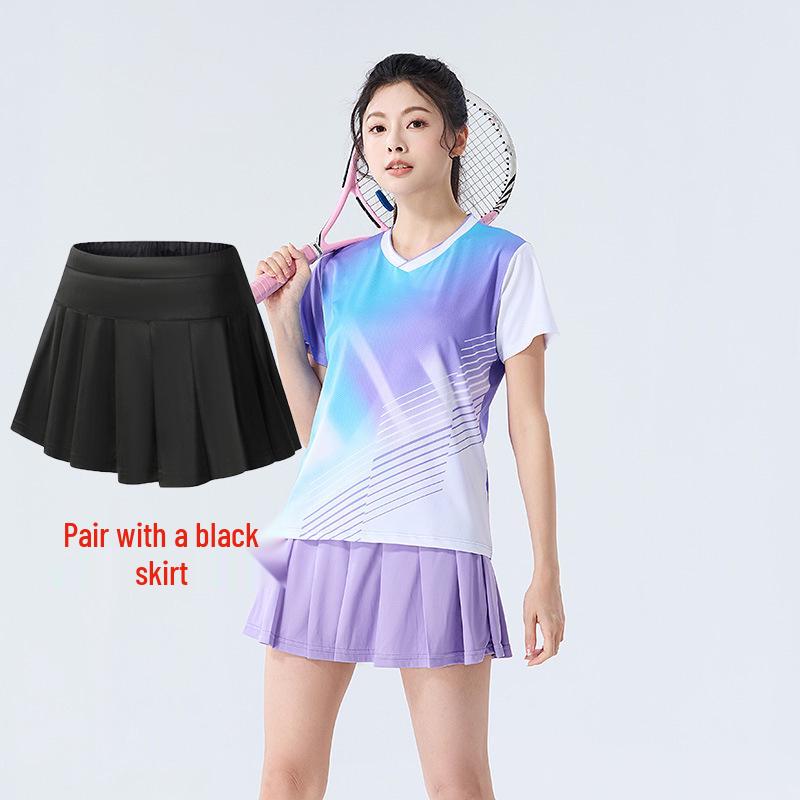 Quick-Dry Breathable Badminton, Tennis & Volleyball Uniform Set for Women & Men with Printed Numbers