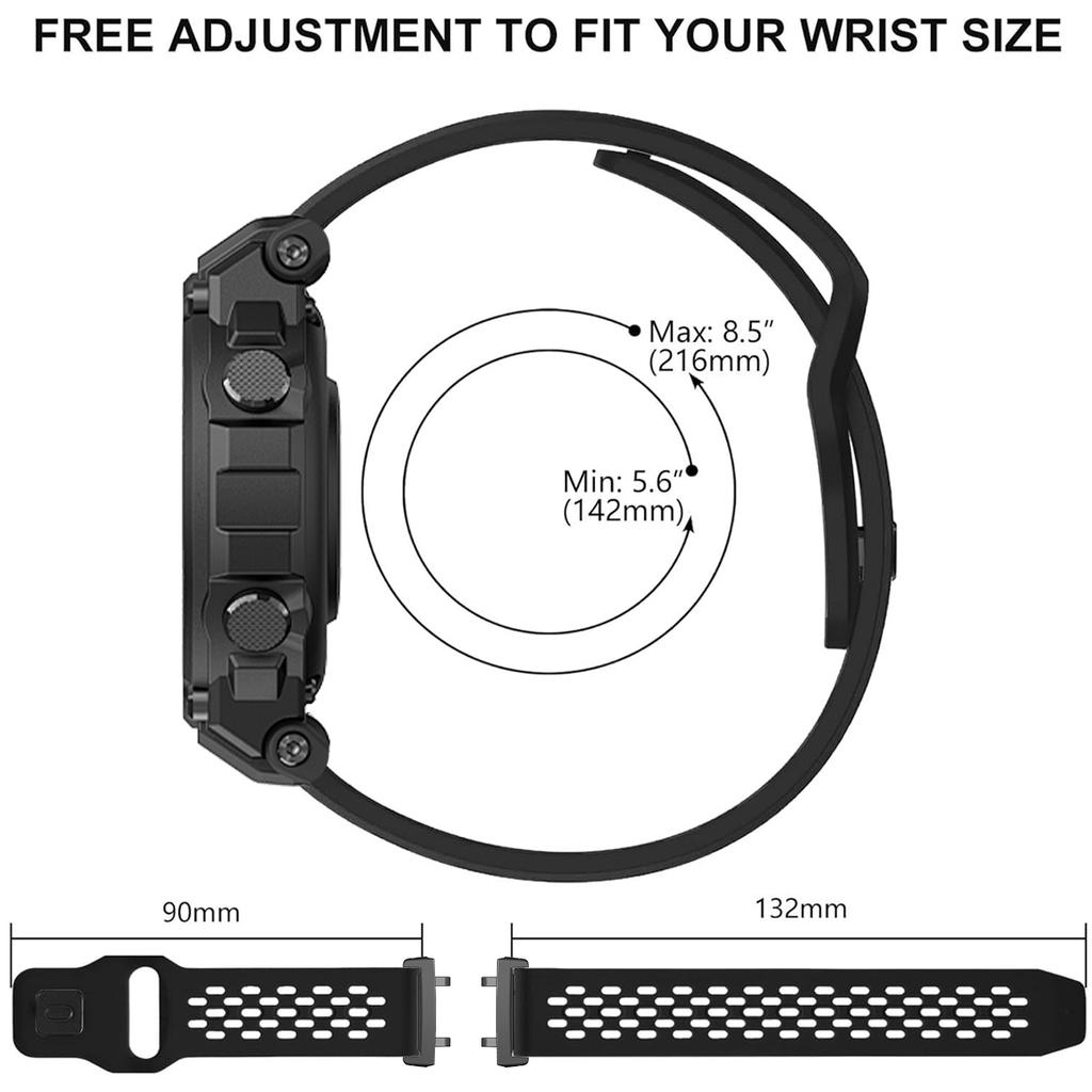 Soft Breathable Silicone Strap For Amazfit T-REX 3/2 Sports Bracelet Watchband For Huami Amazfit T-REX/T-REX 2ULTRA Wrist Band
