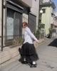 Loaegsyueol Apron Layerd Tulle Skirt_Black