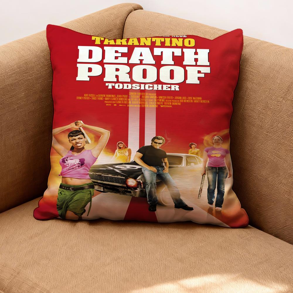 Movie D-Death Proof Cushion Cover Premium Comfort Reversible Pillow Cove -Two in One Design for Any Room & Car Interior