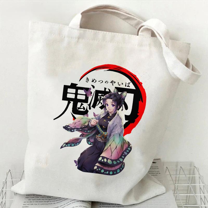 Japan cartoon comics Demon Slayer Printed Canvas Bag Large Capacity Tote Bag 7556 KTB