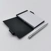 Portable Mini Notepad Aluminum Travel Notepad with Pen Holder Lightweight Pocket Notebook