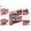 RemeeHi Jizo Statue Set – Healing, Cute, Small Figurine – Jizo Sama, Guardian Deity, Mikage Stone, Wishing for Good Fortune – Compact