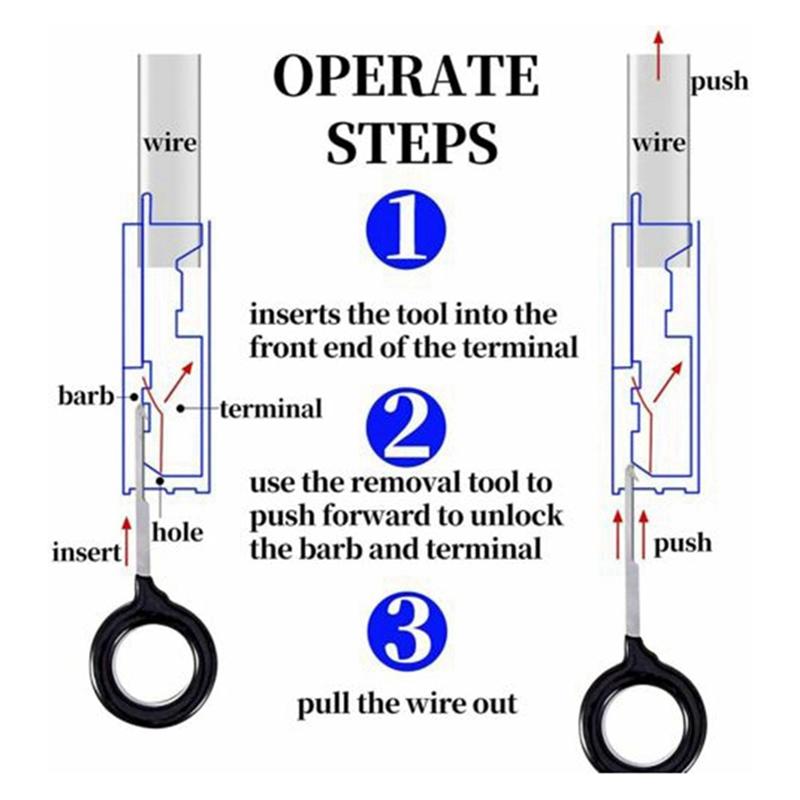 70 Piece Set Terminal Puller Removal Tool Automotive Home Appliance Nail Pulling Tool Set Connector Remover Tool Durable