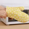 Durable Floral Microwave Gloves Heat Resistance Thickened Oven Mitts Portable Anti-scald Pot Handle Cap Baking Accessories