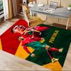 Portugals Fußball-Feier-Teppich für Spielzimmer Schlafzimmer Wohnzimmer Sofa Heimdeko Kinder-Spielbereich-Teppich Rutschfeste Bodenmatte