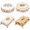 Flower Printed Rectangle Tablecloth Country Rooster Round Table Cloth Table Cover  Beauty Massage